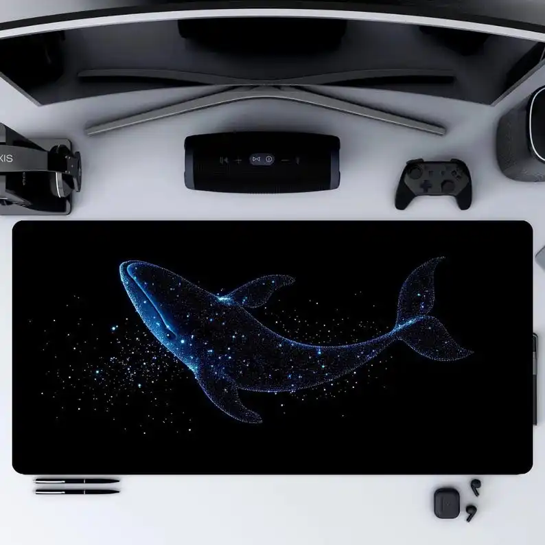 

Galaxy Whale Mouse Pad Large Size Rubber Base Non-slip PC Desk Accessories Mousepad for Office and Gamer Keyboard Mats Decor Mat