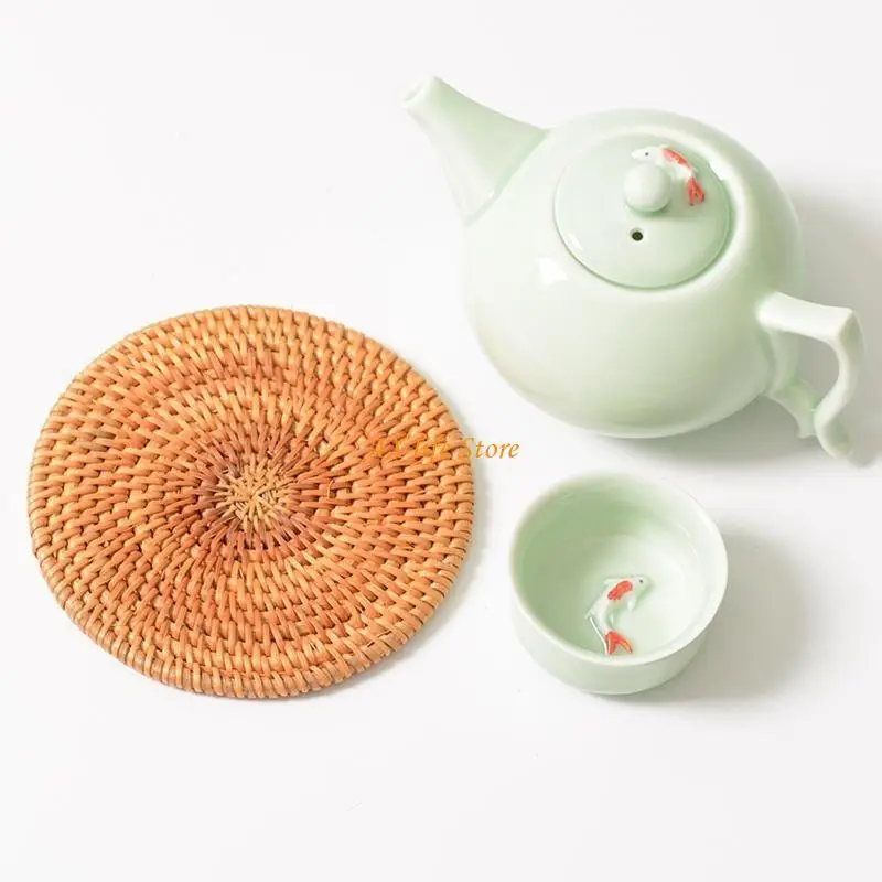 

J2HA Handmade Teacup Coasters for Dining Room Kitchen Countertop for Protection Exqui