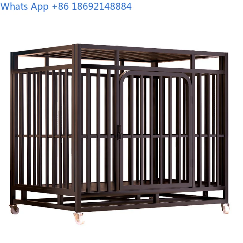 Large Dog Cage with Separate Toilet Indoor Pet Enclosure for Border Collie Labrador Golden Retriever