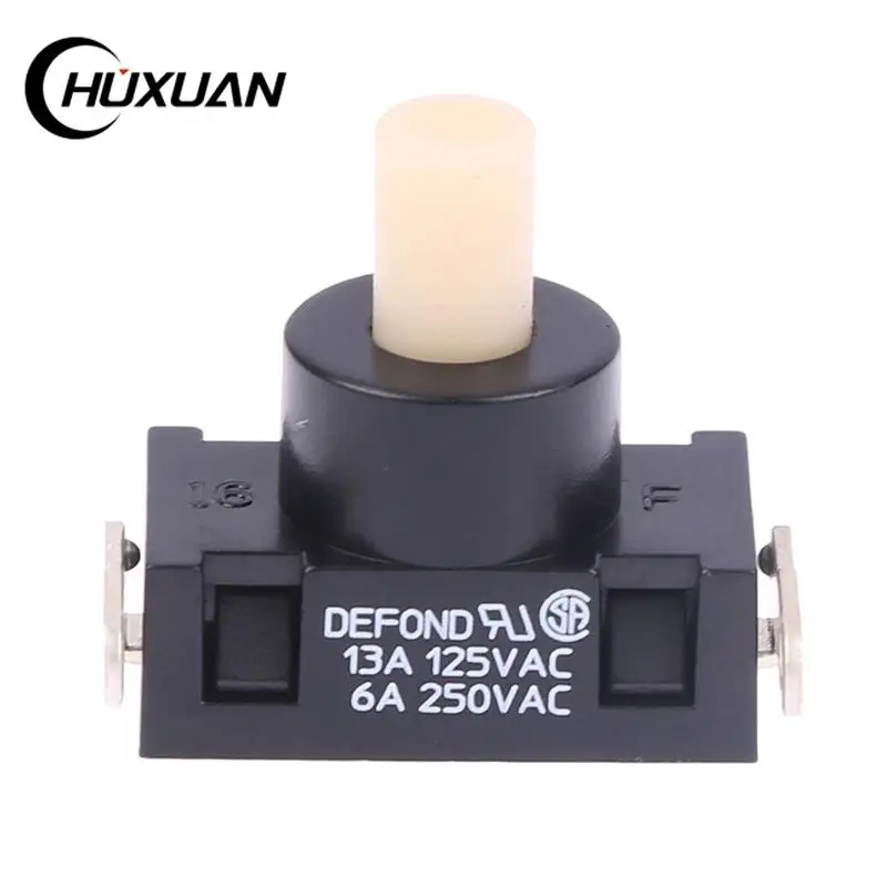 1pc 전원 버튼 스위치 2 플러그 250VAC 6A/ 125V 13A 자기 잠금 DEFOND DPC-1114 스위치 고전력 진공 청소기 부품