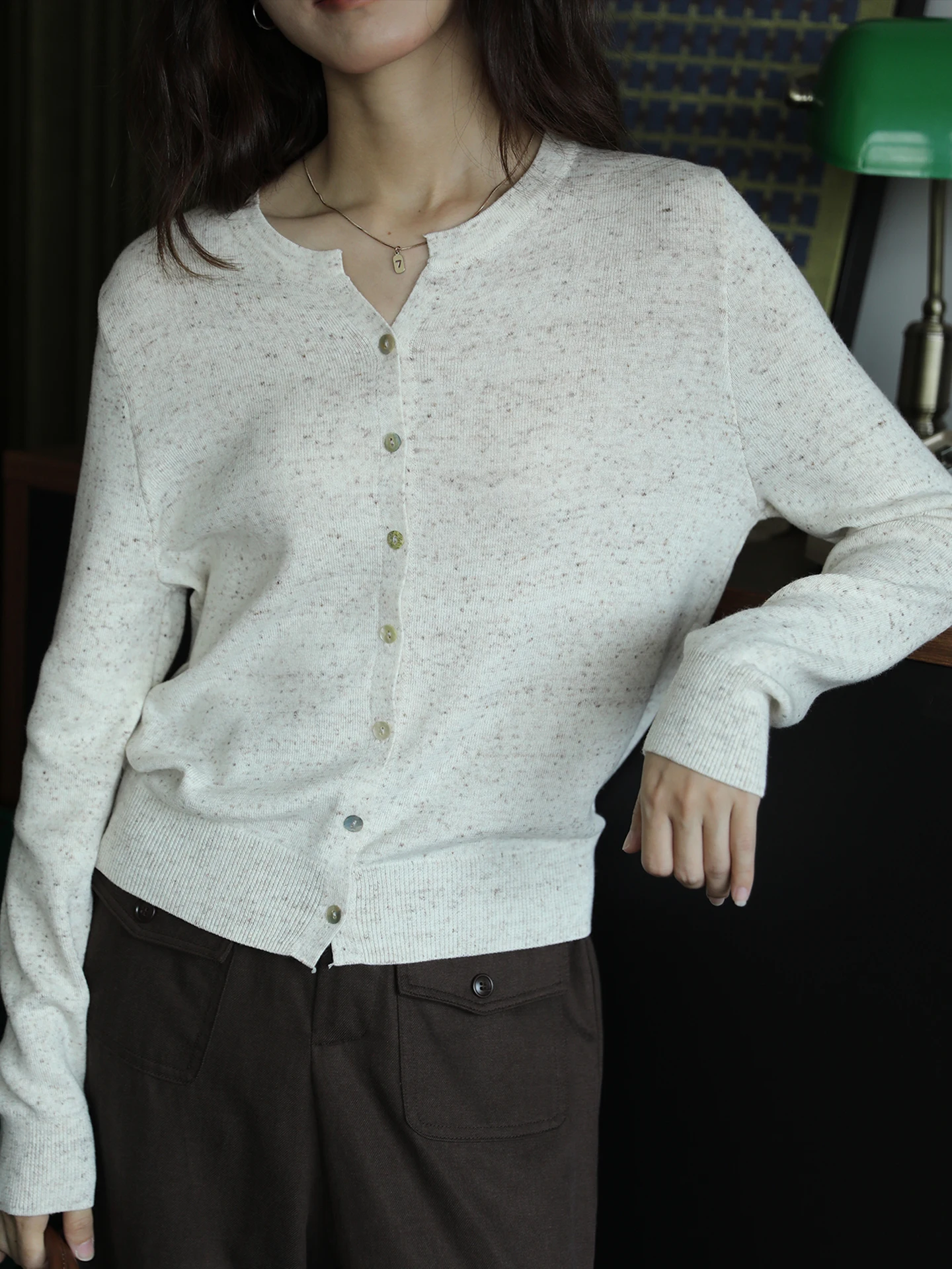 

Soft Thin Long Sve round Ne adient Knitwear Commute Outerwear Comfortable Polyester Blend Ladies Faion Autumn Winter...