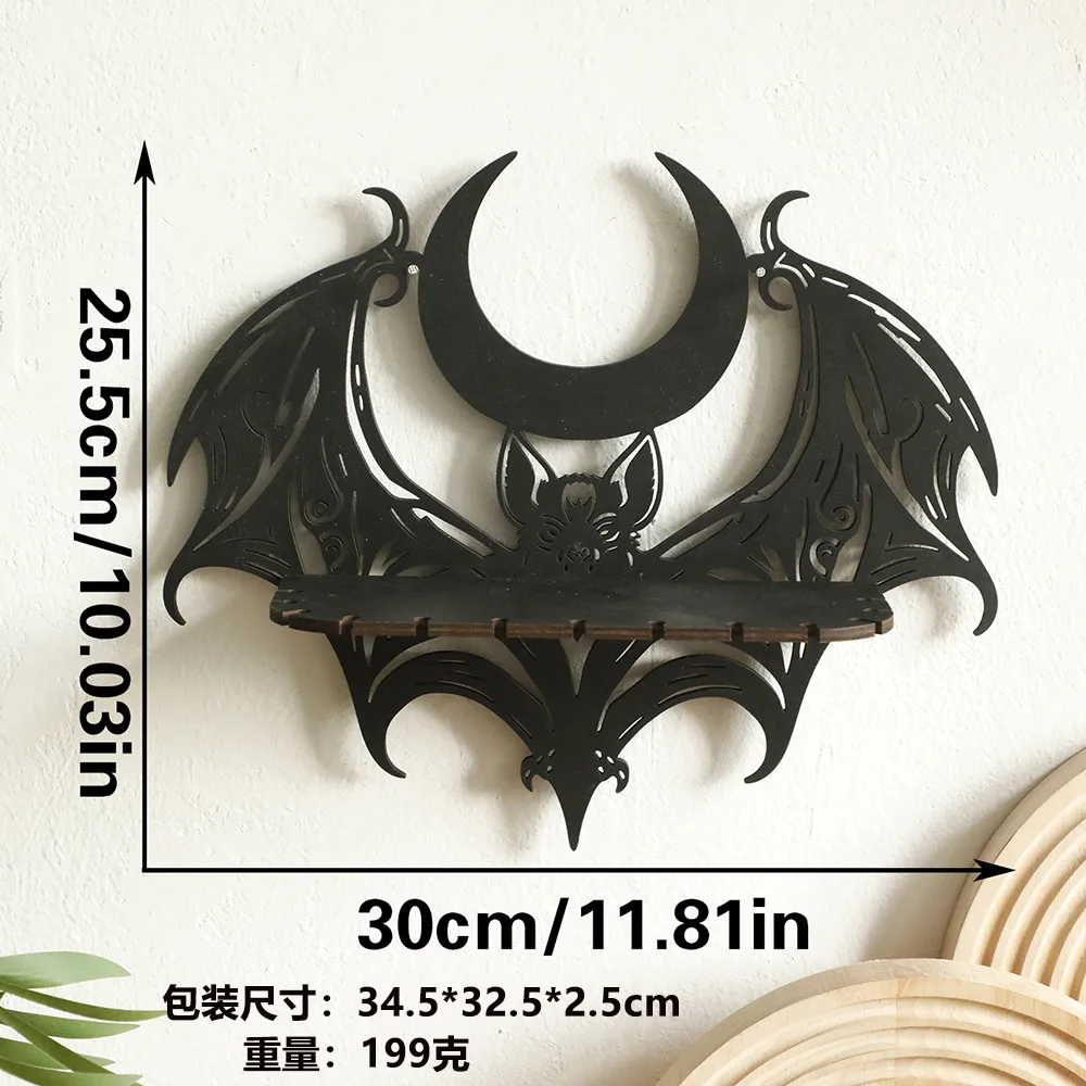 Bohemian-style wooden corner shelf with butterfly flower-shaped hollow wall mount, suitable for ornaments and home decor