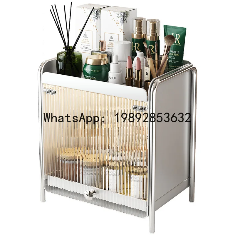 

Коробка для хранения косметики DSA, настольный органайзер для общежития, пылезащитный, для дома, легкий, роскошный, для туалетного столика, полка для ухода за кожей