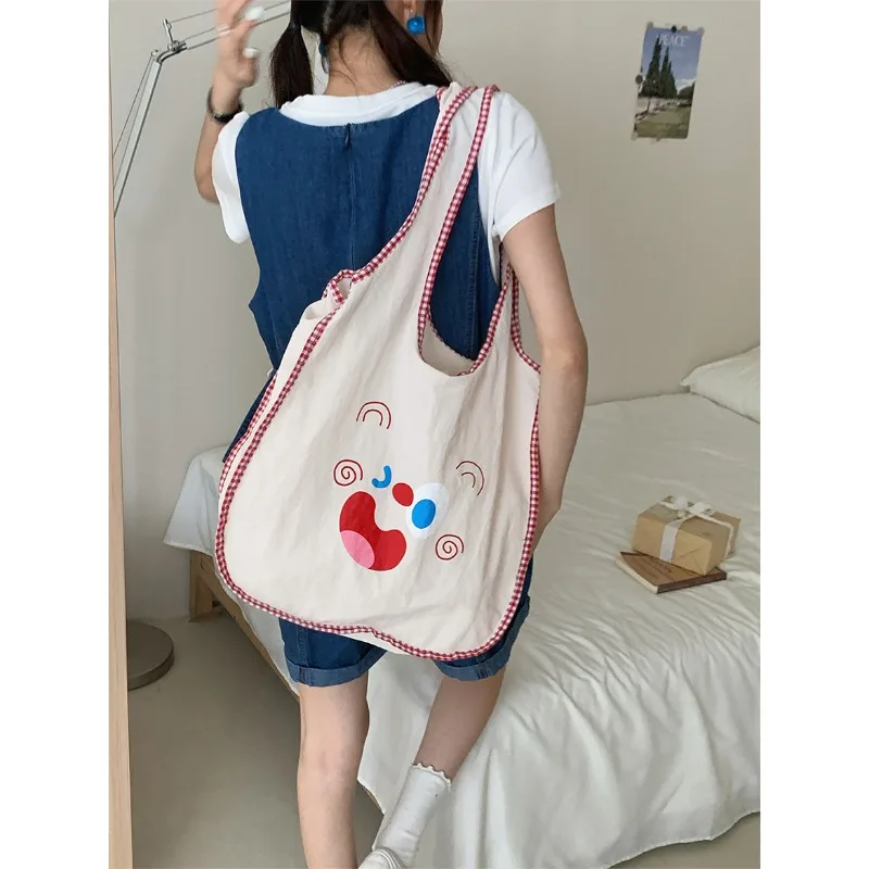 

Youda New Nylon Fabric Shoulder Bag For Women Simple Cute Dog Pattern Handbag Large Casual Capacity Shopper Tote Bags