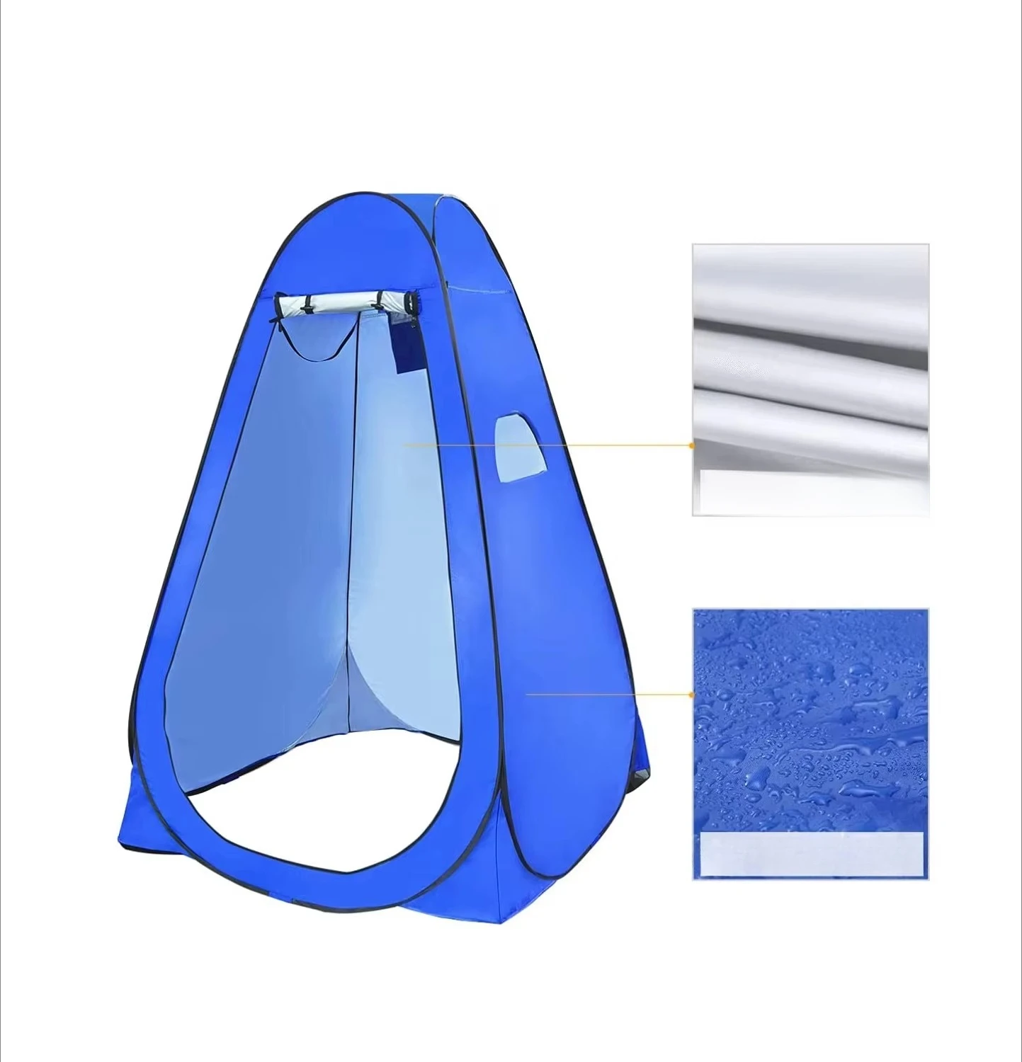 Portable Outdoor Shower Tent with Privacy Four-Season Waterproof 1500-2000mm Quick Setup Pop up for Family Camping