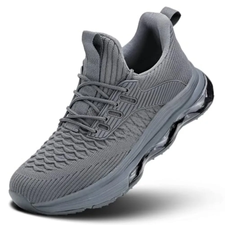 

Mens Air Cushion Running Shoes Breathable Tennis Fashion Sneakers Non Slip Workout Casual Sport Gym Trail Comfortable Walking S
