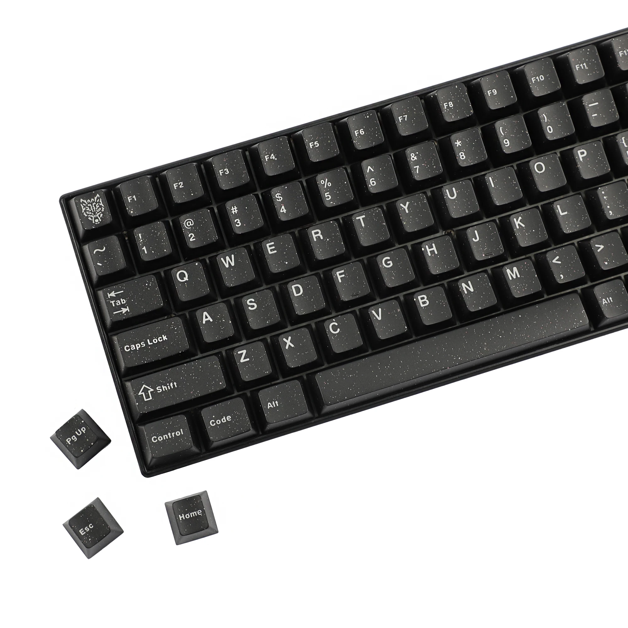 

YMDK 114-клавишные блестящие черные колпачки для клавиш ABS Cherry Profile на заказ креативный минималистичный колпачок для механической клавиатуры 61/84/96/104 MX