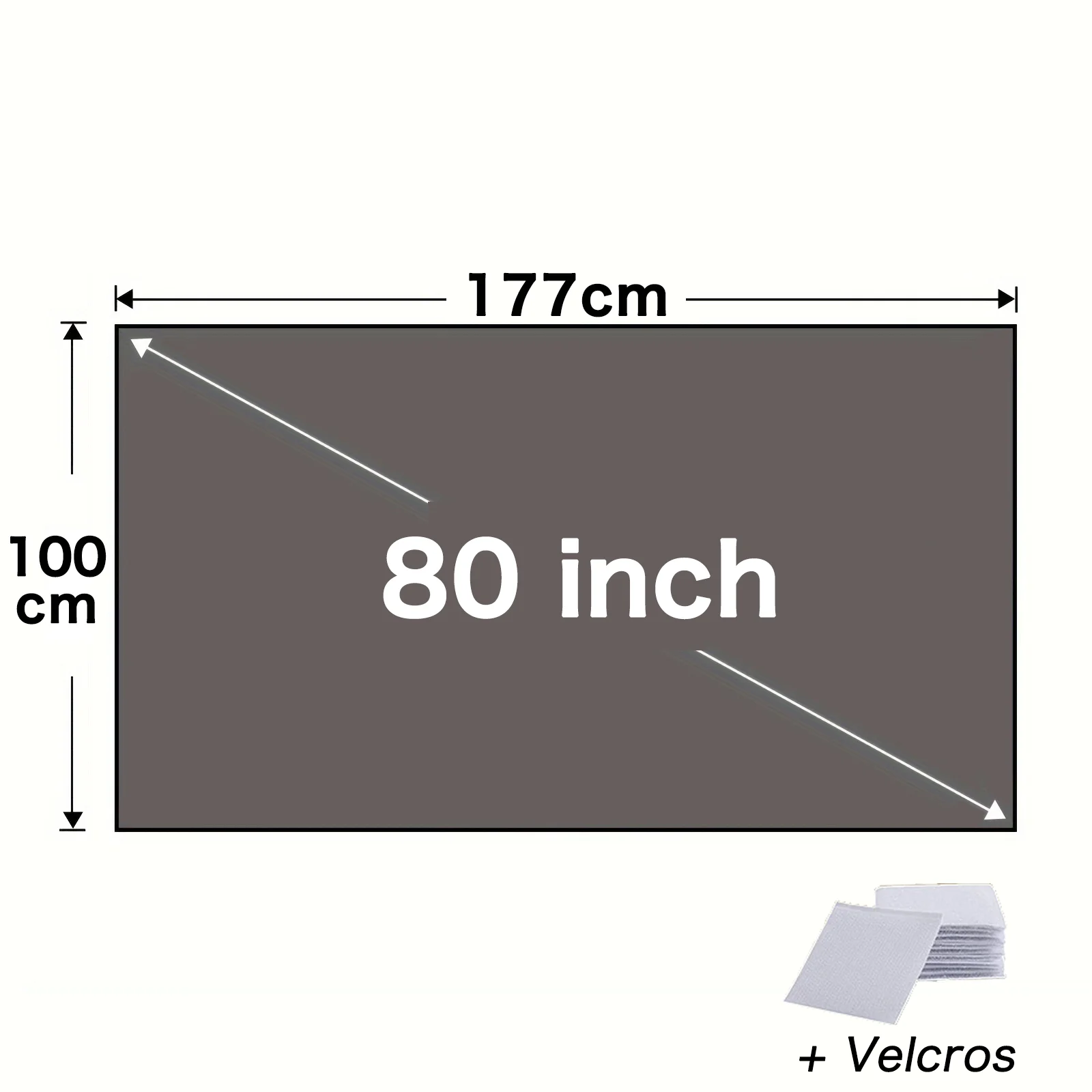 30-120 inch 3D draagbaar projectorscherm 16:9 opvouwbare projectie thuisbioscoophuis binnen buiten 4K HD 1080P plat licht afwijzen