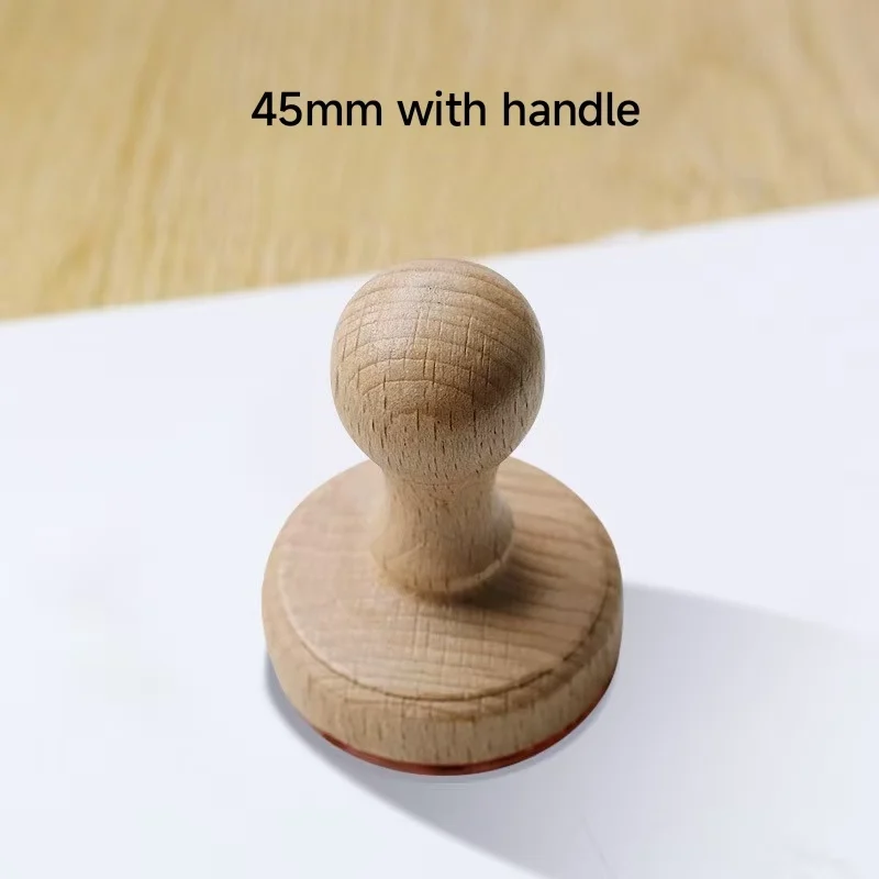 Personalized Wooden Ink Stamp LOGO Customized Crystal Rubber Stamps Lettering Customization DIY Account Wedding Business Gift
