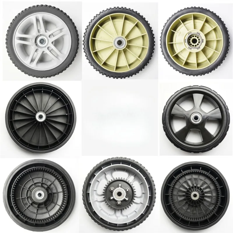 Lawn Mower Wheel 7/8/9.5/10/12inch Lawn Mower Replacement Wheel for Hand Push Weeder Wheel HRJ216  1PC