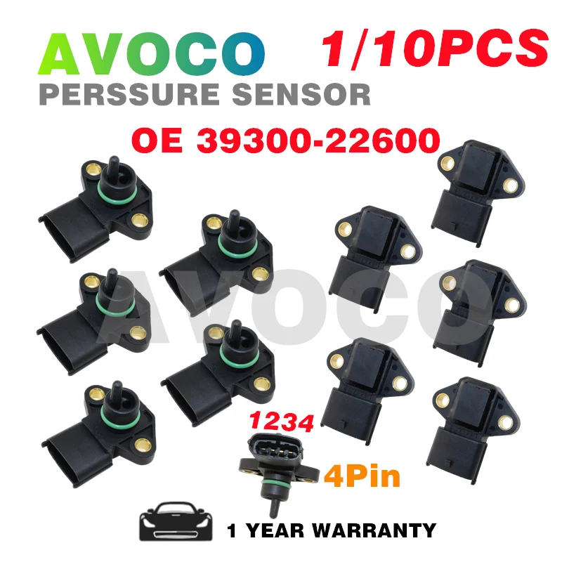 1/10PCS 39300-38110 39300-22600 MAP Sensor For HYUNDAI ACCENT ATOS COUPE GETZ MATRIX SONATA TRAJET TUCSON KIA CERATO RIO PICANTO