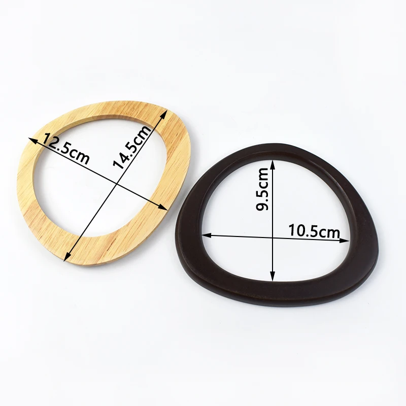 2/4Pcs Solid Wooden O Ring Bags Handle Purse Frame Woven-Bag Handles Handmade Bag Charm DIY Women's Handbag Craft Accessories