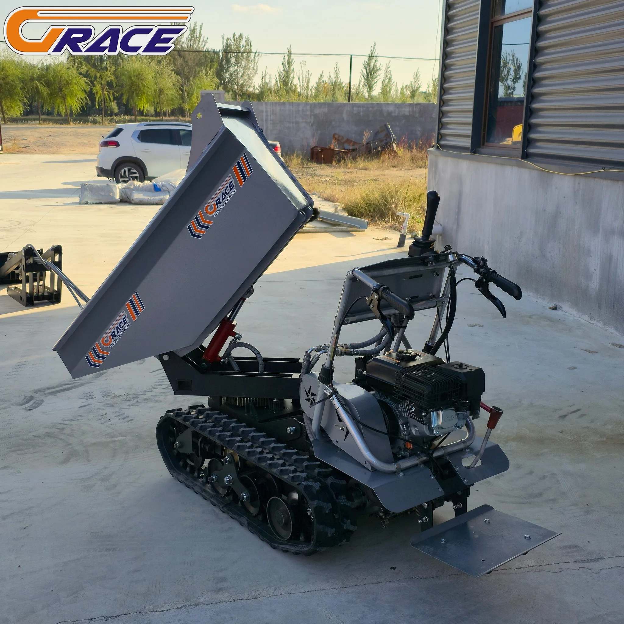 

High Quality Small Crawler Dumper Truck 500 800 1000kg Hydraulic Garden Use Mini Dumpers Recruit Agent Self-Loading