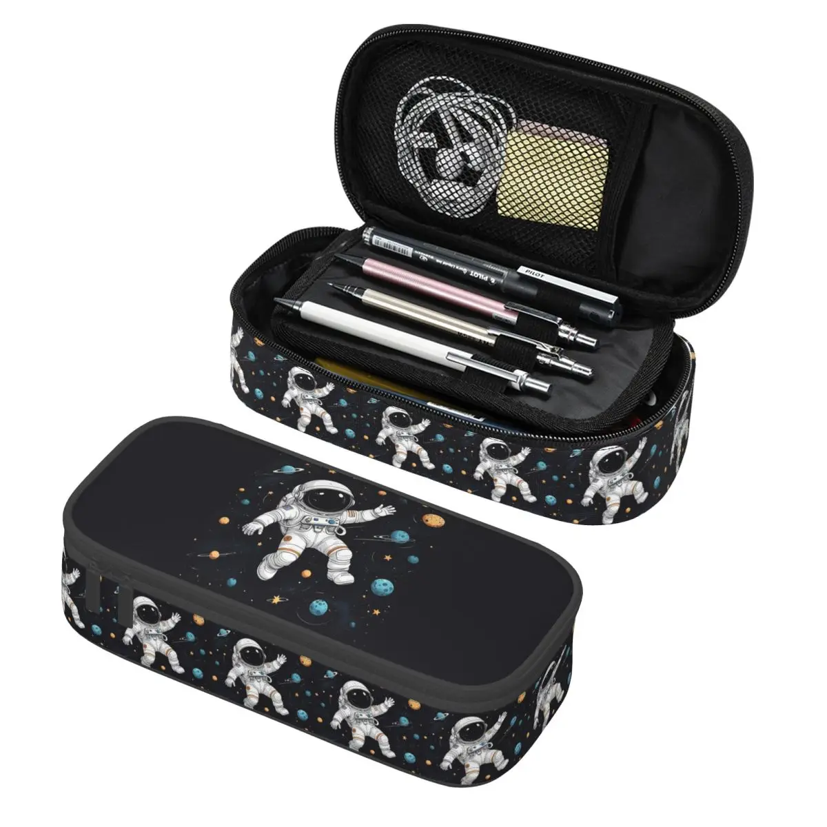 

Astronaut Space Themed Pencil Case Pen Holder Storage Stationery Supplies Big Capacity Pen Box Pencil Bag for Students