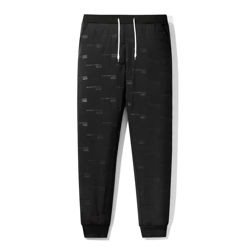 New Men'S Fashionable And Versatile Autumn Winter Warm Down Cotton Pants Middle-Aged And Elderly Casual Thick Sports Trousers