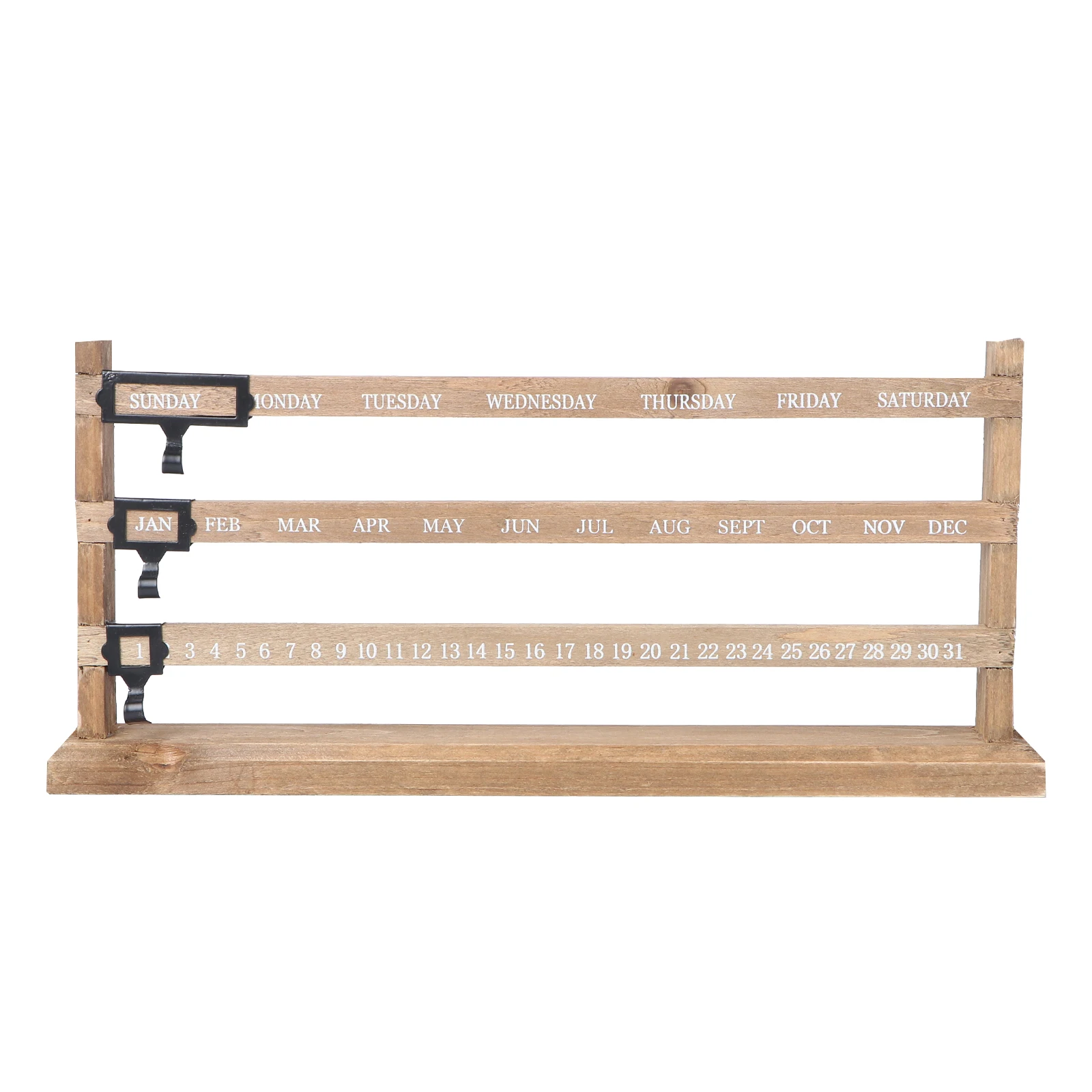 

Perpetual Calendar Desk Decoration Wood Material Vintage Display Creative Ornament Office Restaurant Use Proper Size