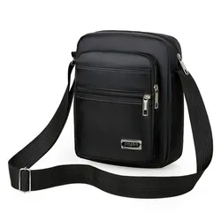 Men's Shoulder Bag Business Leisure Large Capacity Portable Handbag Multi Layer Waterproof Summer Male's Crossbody Bags