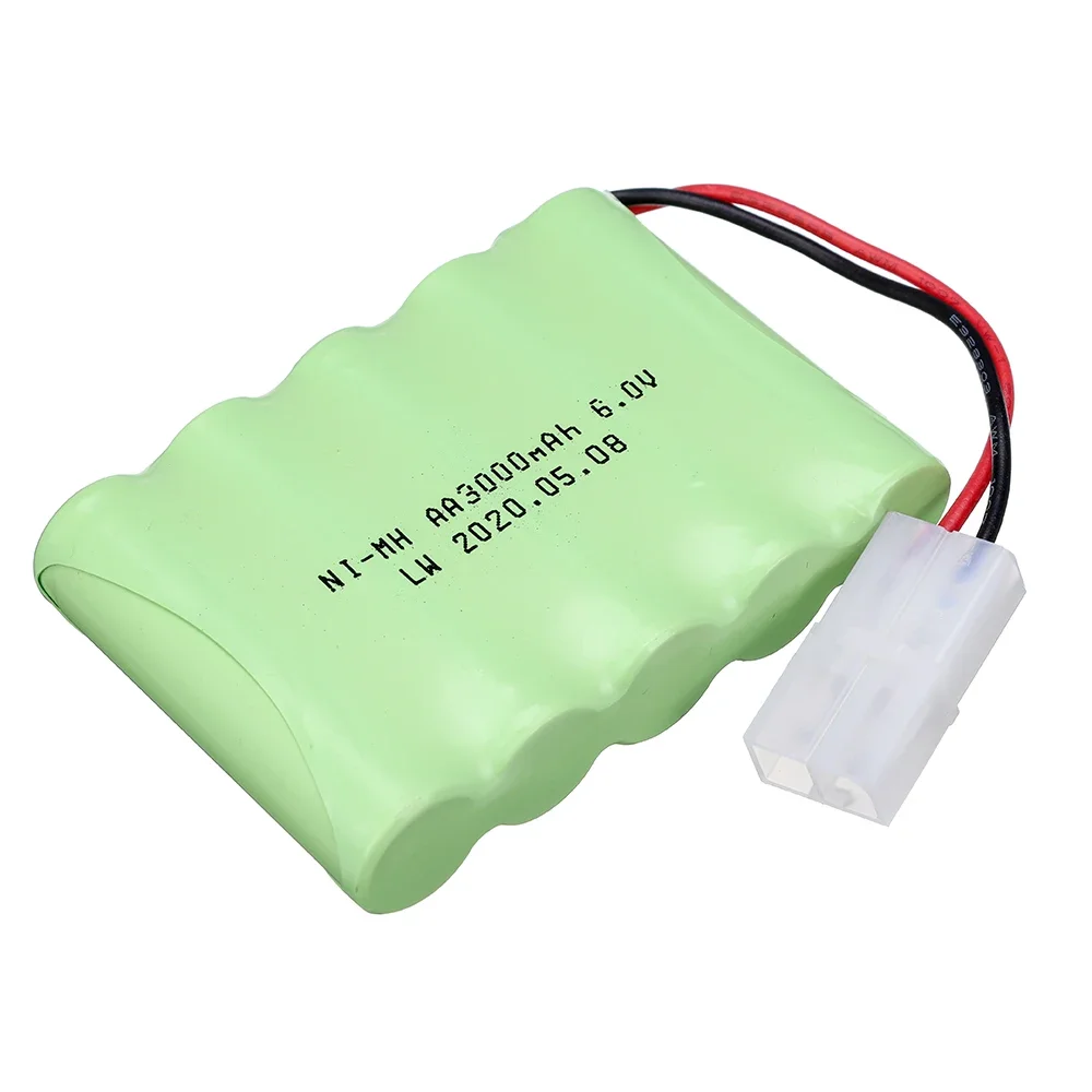 Limskey 6V 3000mah AA NIMH Battery + 6V Charger Set For Rc toys Car Boat tank Truck Robot Gun spare parts