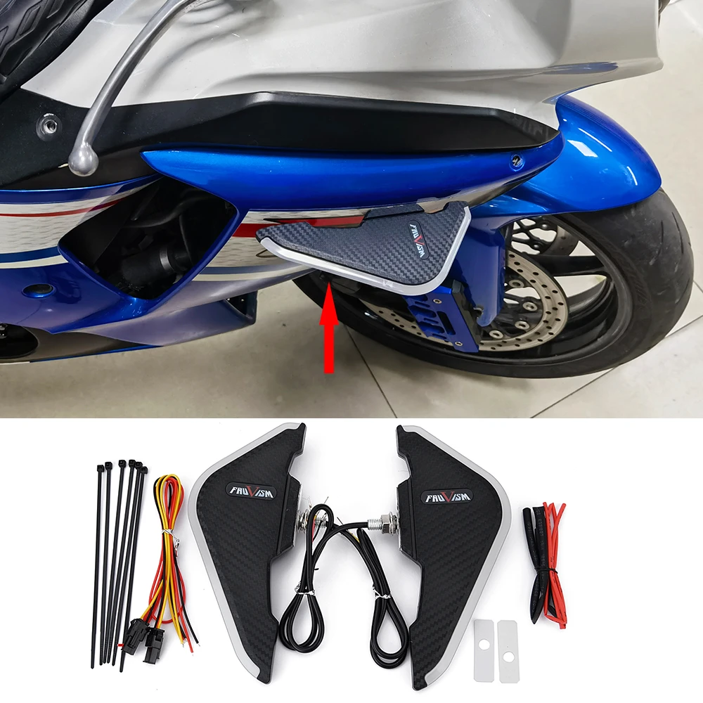 Front Fairing Aerodynamic Winglets Side Spoilers Decorative Dynamic Wing Kit for SUZUKI GSX-R600 750 1000 125 GSX-250R GSXS1000F