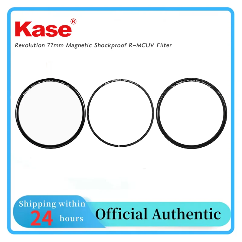 Kase Revolution 77mm Shock‑Resistant Magnetic R‑MCUV Lens Filter Anti‑Flare Conventional & Inlaid Adapters FOR DSLR Lenses