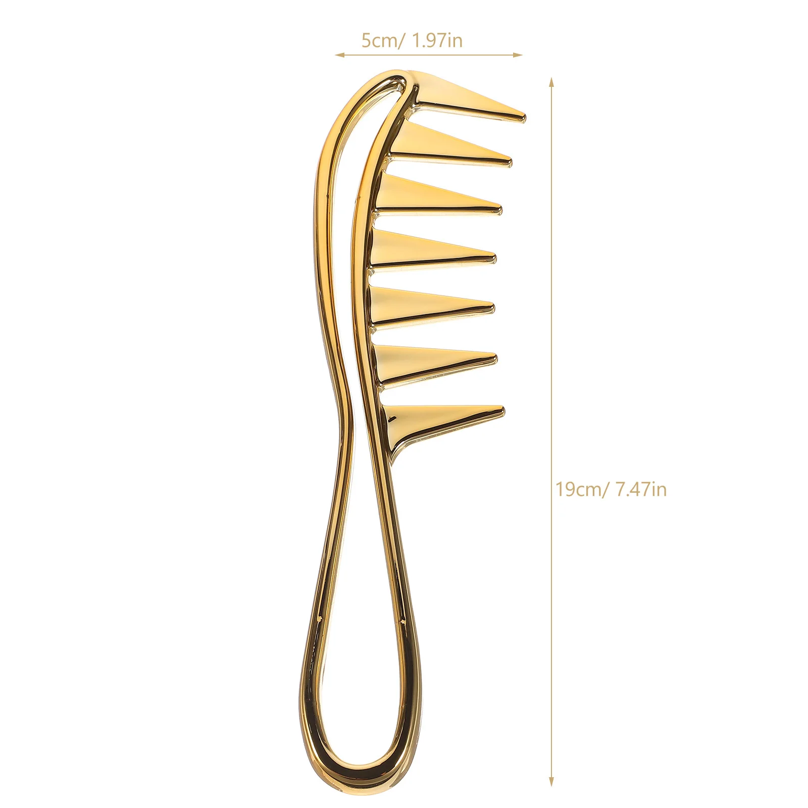 2Pcs Mens Electric Plated Wide Tooth Hair Comb Set Detangling Styling Barber Hairdressing Tool for Wet Curly Hair