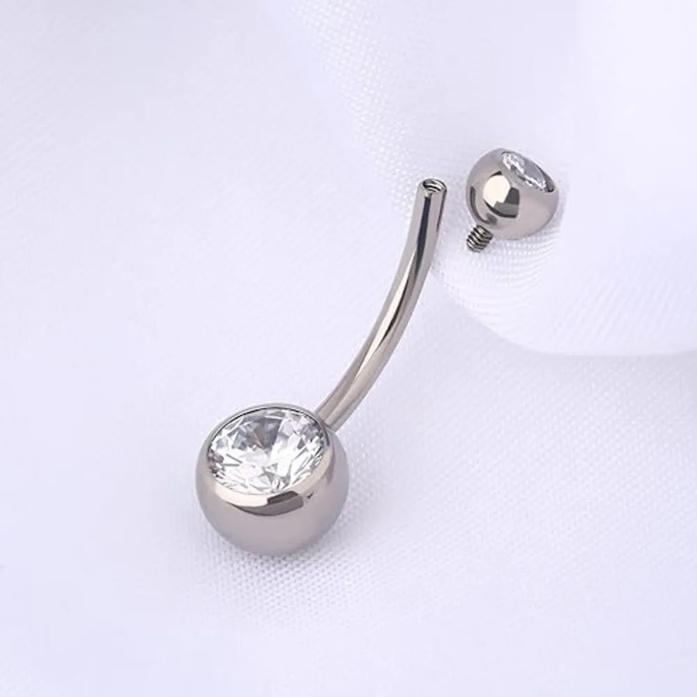 High Quality Titanium Material Belly Button Rings Curved Dangle Design Belly Piercing Jewelry Body Jewelry Women Jewelry