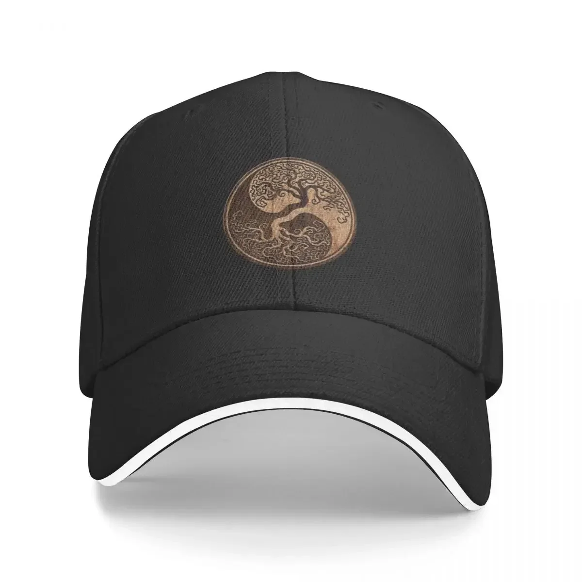 Rough Wood Grain Effect Tree of Life Yin Yang Baseball Cap Anime Hat Sunscreen western Hat Women Caps Men's