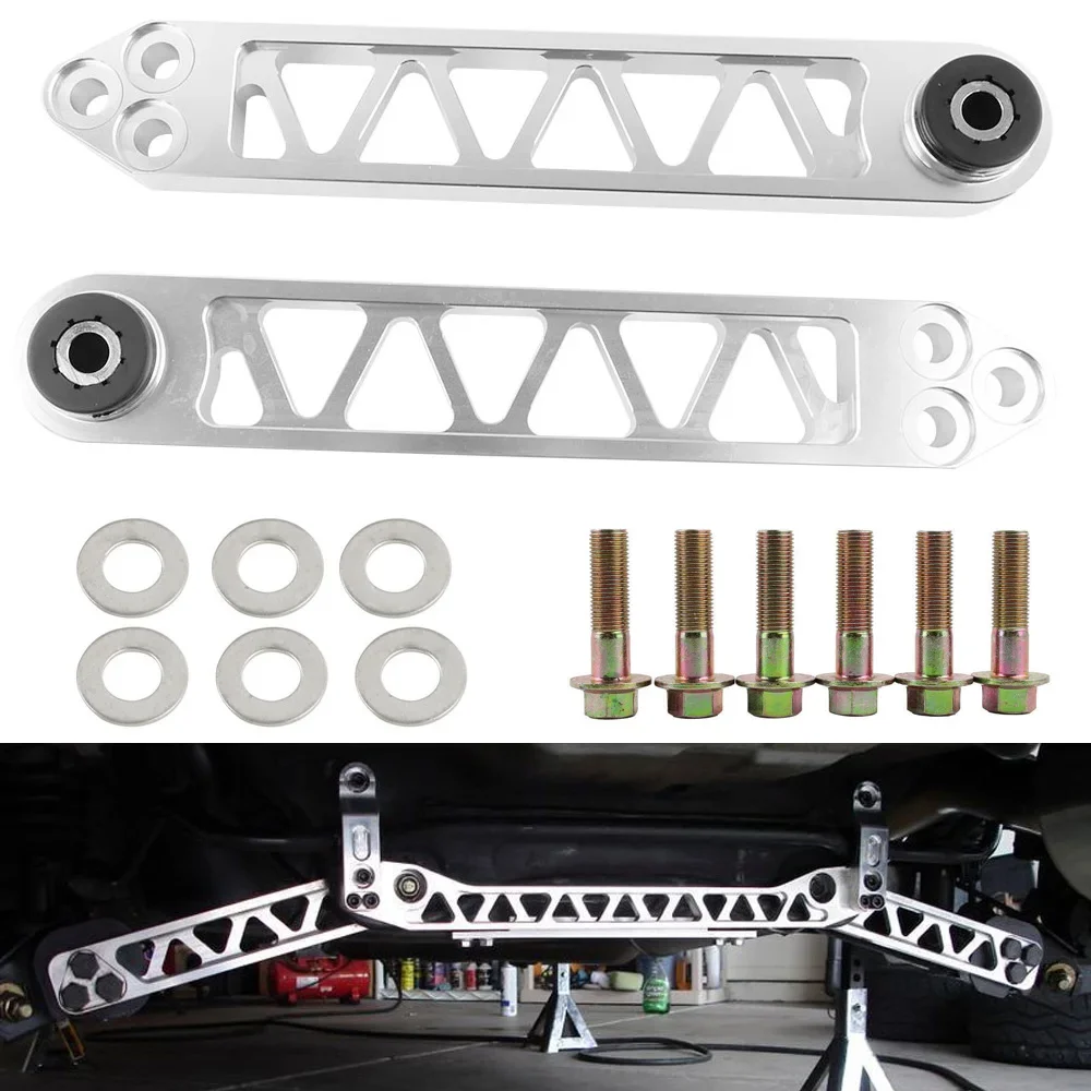 

Подходит для Honda Civic Coupe 2001-2005 годов (DX, EX, HX, LX) Комплект из 2 шт. задних нижних рычагов управления, распорка подрамника, комплект рычагов