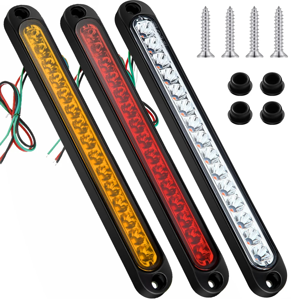 

1pc LED Trailer Tail Light Bar 12 to 24 Volt Stop Turn Tail Light Assembly Waterproof Trailer Identification Lights for Car