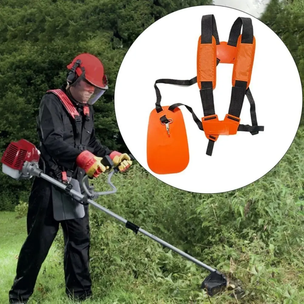 Double Shoulder Strimmer Padded Belt Shoulder Strap Nylon Belt Safety Enhanced Brush Cutter Strap Upgrade Comfortable