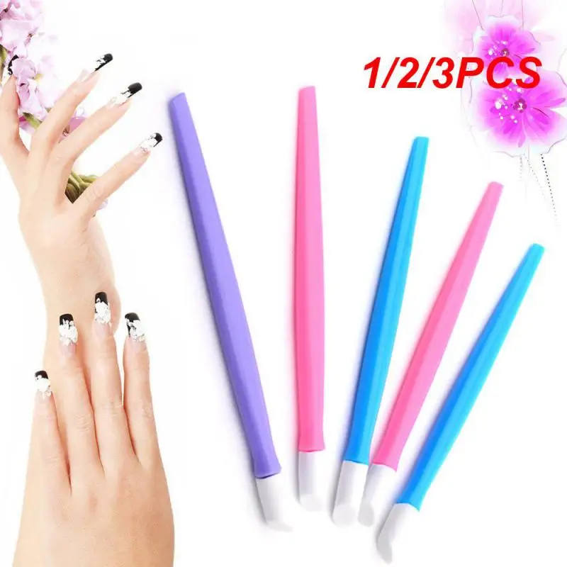 1/2/3PCS Nail Art Orange Wood Wooden Stick Manicure Care Tools Cuticle Nail Art Pusher Pen Smooth Stick for Sticker