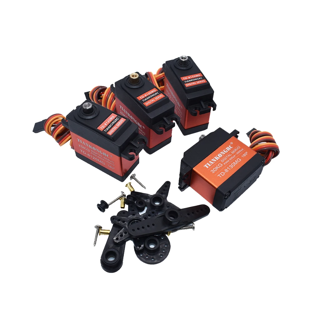 TD-8120MG TD-8125MG Waterproof Metal Gear Digital Servo with 20 25 30KG Torque 180Angle for RC Remote Control Car Model Vehicle