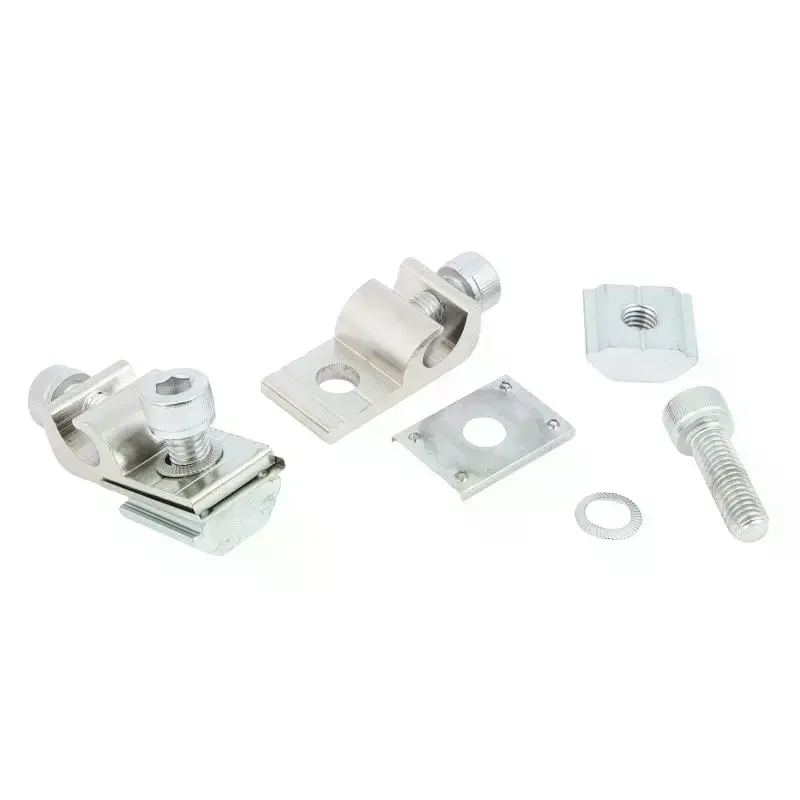 5/10pcs Solar Mounting System Grounding Clip Lug Bracket Clamps Photovoltaic Support Parts Solar