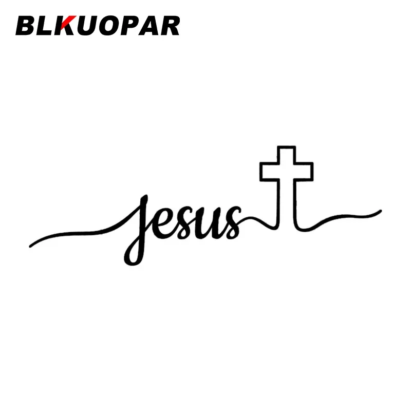 

BLKUOPAR For Jesus Humorous Decoration Car Stickers Car Accessories Vinyl Decal Air Conditioner Personality Die-cut Graphics