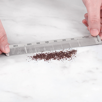 Coffee Powder Measuring Ruler, Grinding Degree Scale, 400, 1100 Microns, Hand Brewed, Measuring Tool, Grinder Accessories