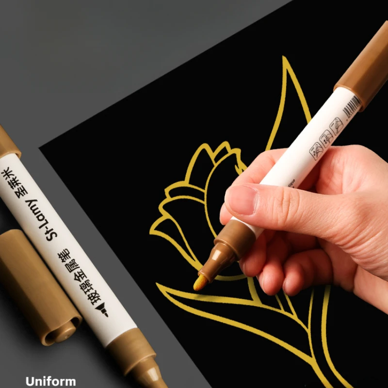 Gold/white Paint Pen Bold Model Paint Repair Pen Non Fading Waterproof Special Signature Pen 5mm Large Capacity