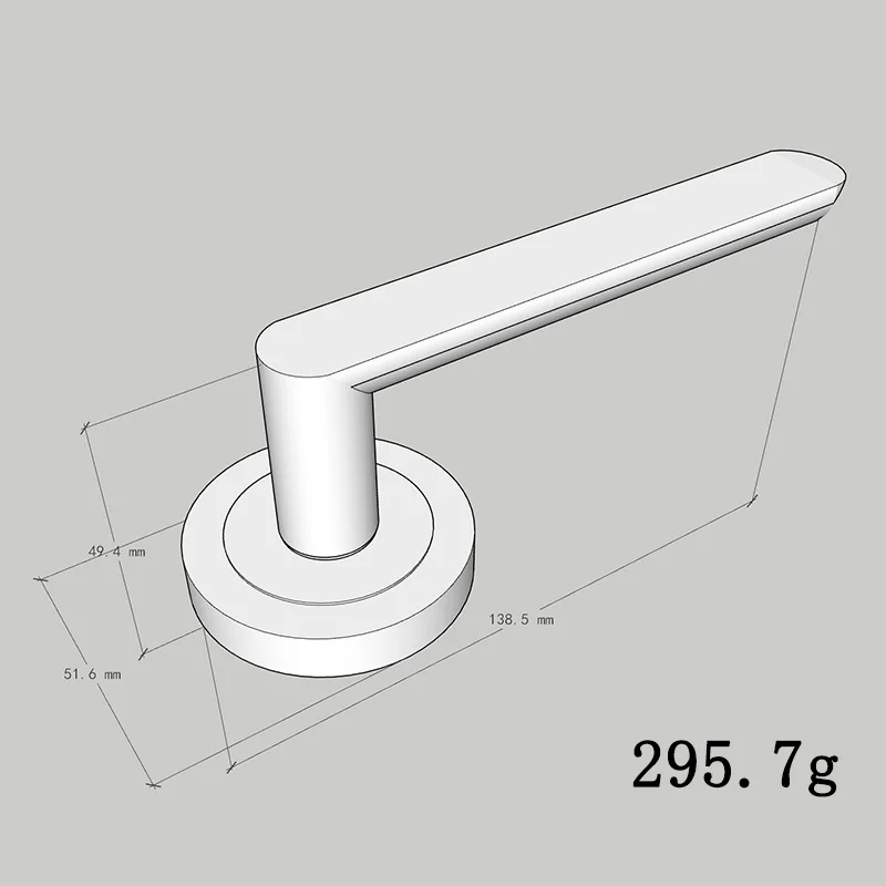 Base Split Circle Vernice spray nera arco Maniglia per porta con design ad angolo R-Z-B05