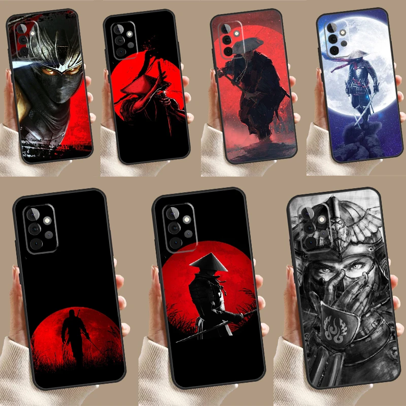 Japan The Samurai Ninja Case For Samsung Galaxy A35 A55 A25 A15 A51 A71 A12 A32 A52 A13 A33 A53 A14 A34 A54 Cover