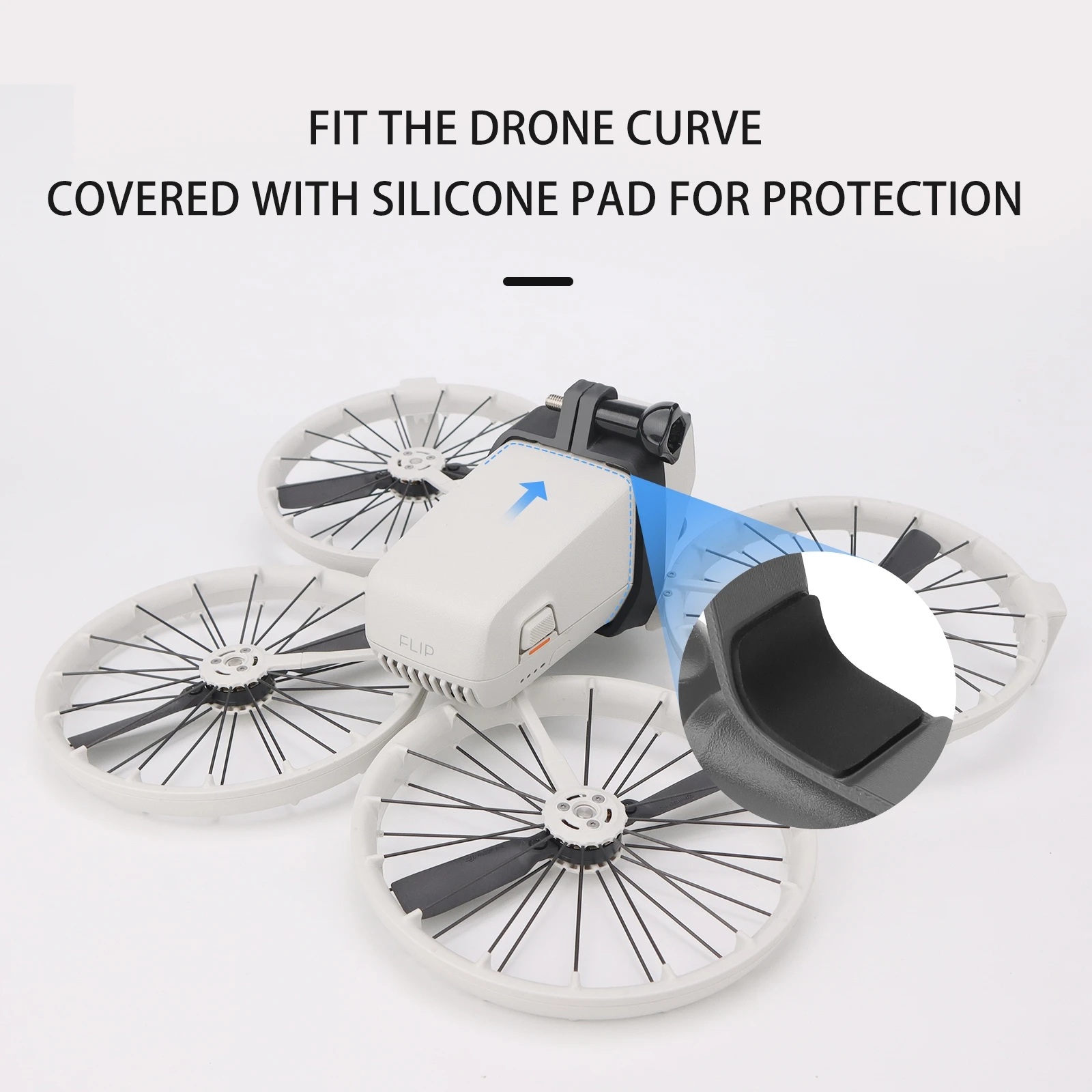Pour DJI FLIP : adaptateur de support d'expansion supérieur à clip pour le corps, pièces de montage et accessoires.