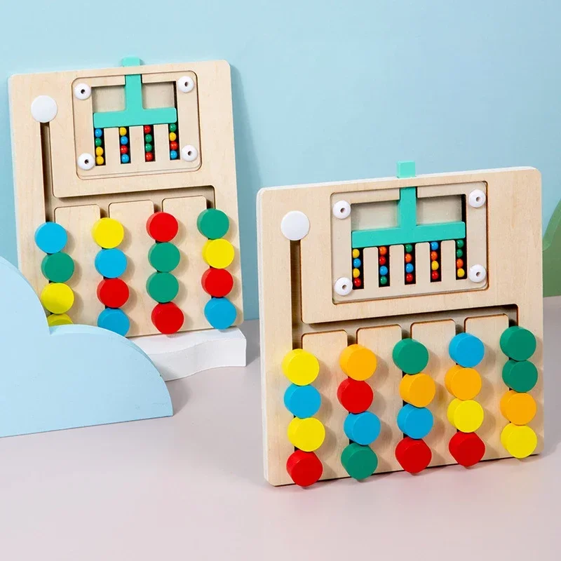 Puzzle Montessori in legno abbinati ai colori Giocattoli per l'apprendimento prescolare Rompicapo abbinato Gioco di logica per bambini 3 4 5 6 7 anni