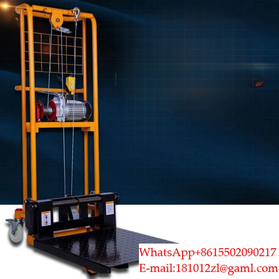 Electric forklift miniature stacker small electric lift manual truck light household battery loading and unloading truck