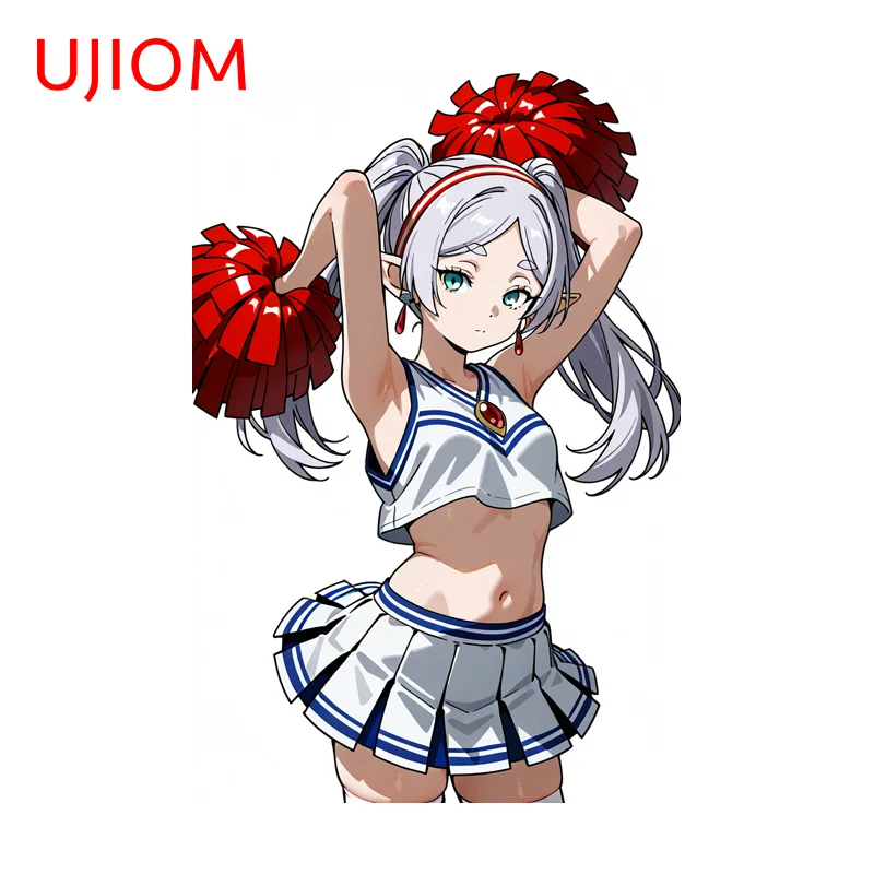 UJIOM Frieren Cheerleading Team Wall Sticker Funny Home Garden Decor Items Decal Clearance Sale Items Cheap For Home For Kids