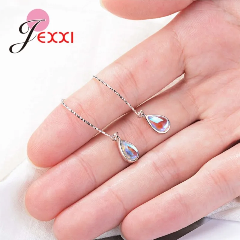 Top Quality 925 Sterling Silver Earrings Wedding Engagement Accessories Drop Pendnat Girls Gifts Wholesale Fast Shipping