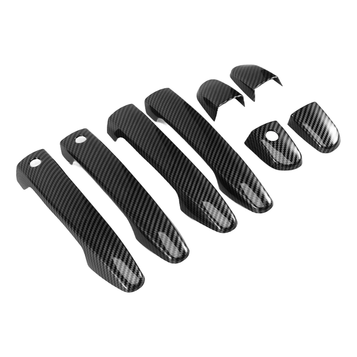 Sport Carbon Fiber Style Door Handle Cover Trim for 2 3 6 -3 -5 -9 (with Keyless