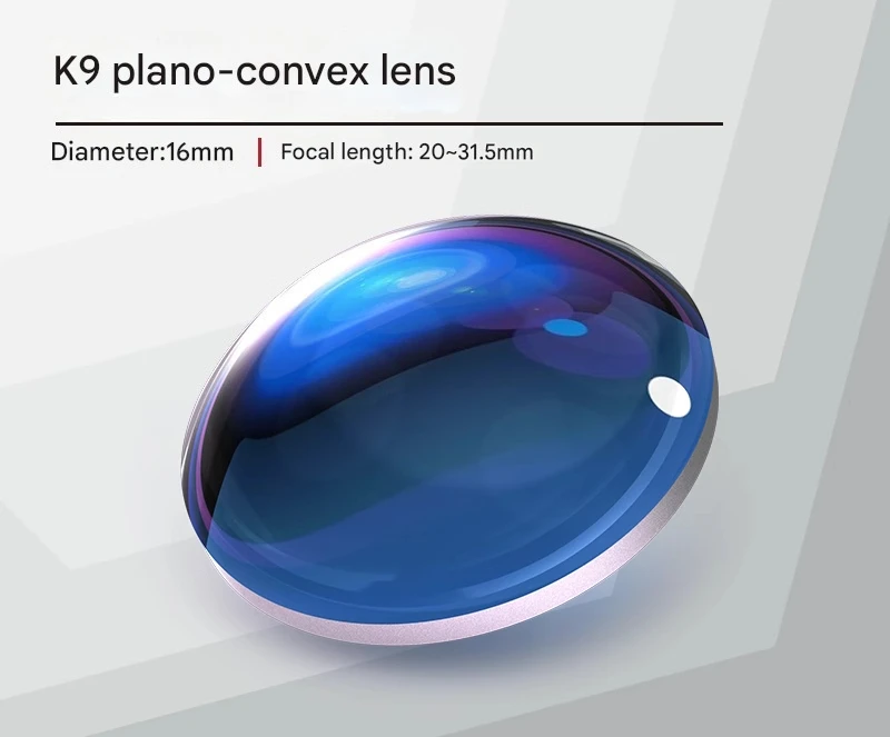 

K9 plano-convex lens, optical experimental lens collimating lens D=16mm F=20~31.5mm