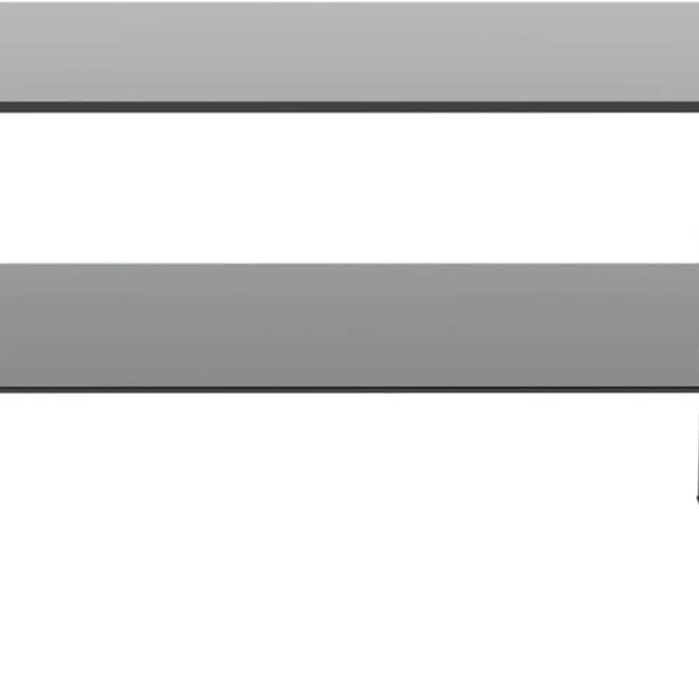 All-Black Tempered Glass Living Room Coffee Table