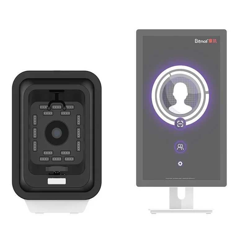 Máquina de análisis de piel de espejo mágico 2024, reconocimiento Facial 3D AI, detección de humedad, Prueba microscópica, analizador Facial