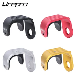 Litepro-gancho para horquilla de bicicleta, piezas de aleación de aluminio, 4 colores, para Brompton E