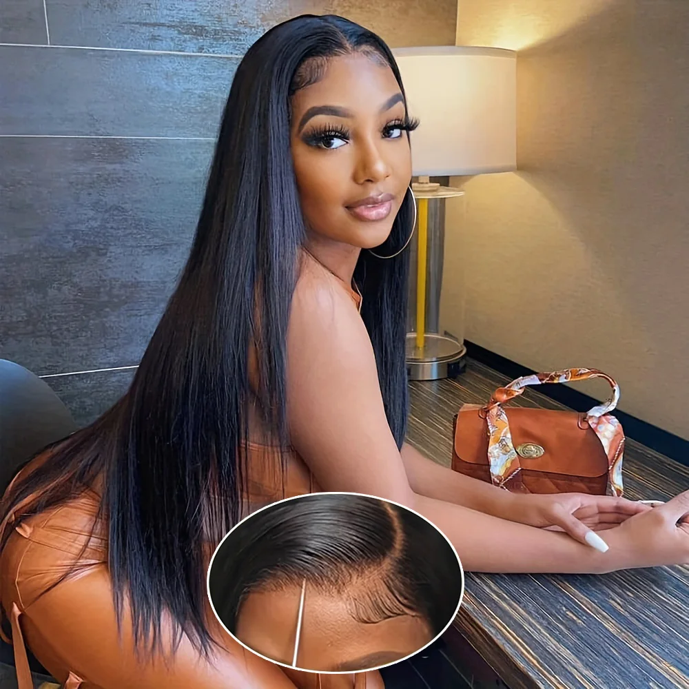 

High Density Bone Straight Bob Short Human Hair Wigs 5x5 Hd Lace Closure Wig 4x4 Closure Human Hair Glueless Wigs Ready To Wear
