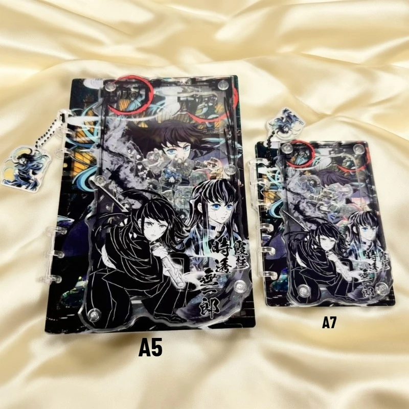 Acrylic Shake Book A5 A7 Demon Slayer Anime Diary Sticker Book DIY Writing Shorthand Portable Creative Stationery Friends Gift view 4